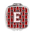 Carolines Treasures Letter E Football Cardinal and White Compact Mirror CJ1082-ESCM